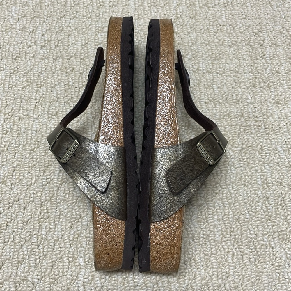 NWOT Birkenstock Gizeh Oiled Leather Brown Thong Sandals Birko-Flor 37 - Picture 5 of 10
